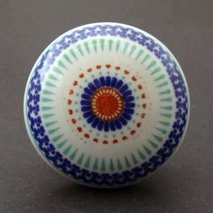 Keramická úchytka-Mandala  barevná-POTISK