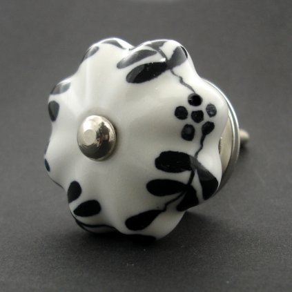 Keramická úchytka-Černá větvička