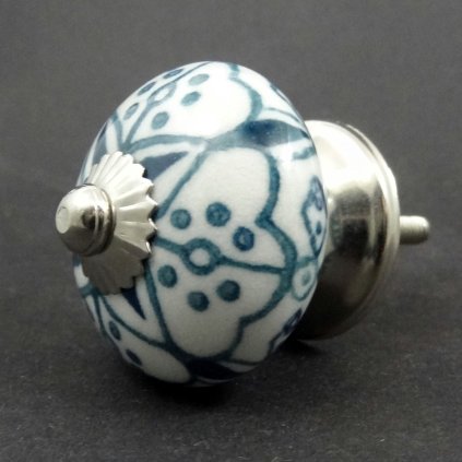 Keramická úchytka -Orient-petrolej