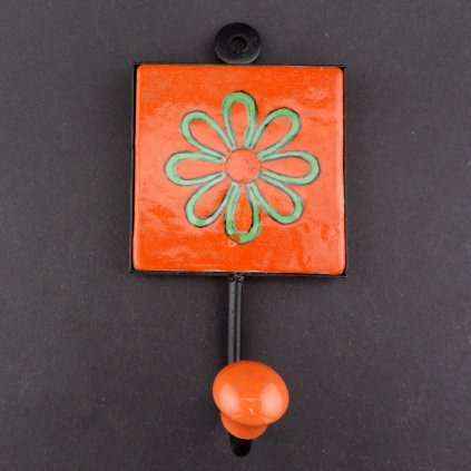 Věšák- Ručně malované dlaždice