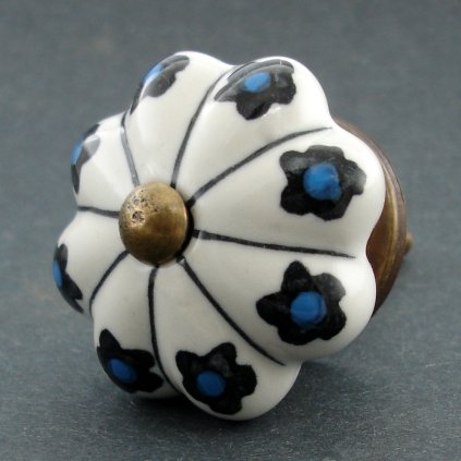 Keramická úchytka- Pomněnky a proužky