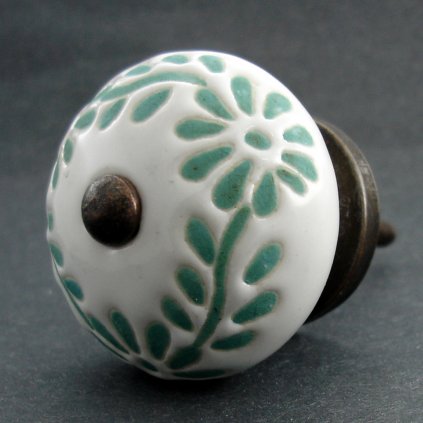 Keramická úchytka-Tyrkys folk