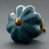 Keramická úchytka-Petrolejový květ
