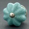 Keramická úchytka-Tyrkys květ crackle