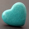 Keramický úchyt-Tyrkys srdíčko