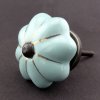Keramická úchytka -Mentolový květ se zlatým proužkem