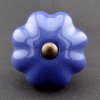 Keramická úchytka- Modrofialový květ