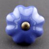 Keramická úchytka- Modrofialový květ