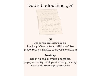 Dopis budoucímu “Já”