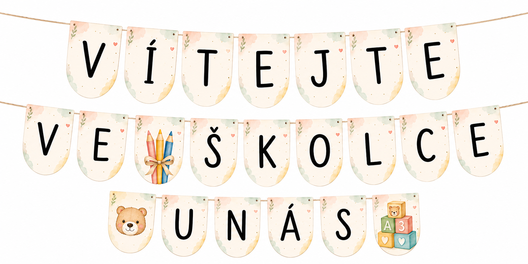 Girlanda - VÍTEJTE VE ŠKOLCE/U NÁS