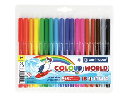 centropen 7550 18 fixy trojhranne sada 18 barev