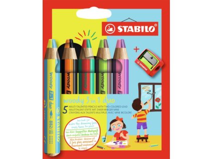 Multifunkční pastelka STABILO woody 3v1 duo
