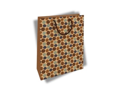 Dárková taška puntíky KRAFT velká
