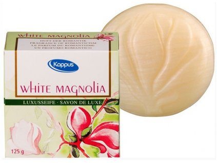 romanticke luxusni toaletni mydlo pro zeny kappus bila magnolie 125g
