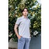 Polo tričko Theo Light Grey