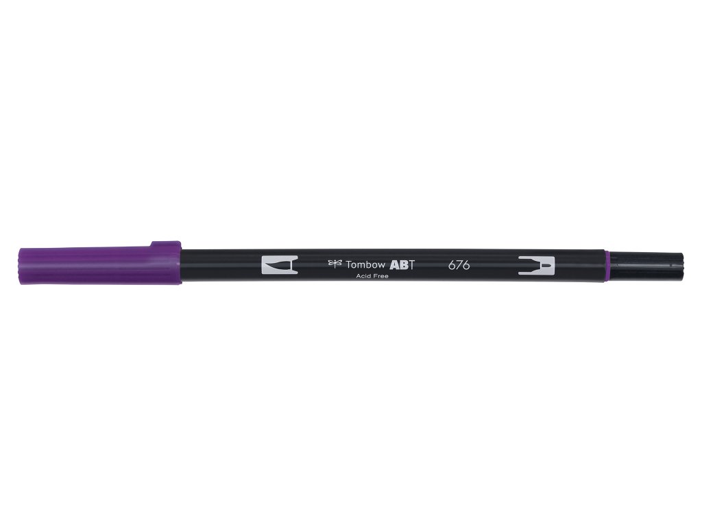 Popisovač Tombow oboustranný ABT Dual Brush Pen 676 - Royal Purple