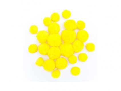 bambulky pom pom žluté