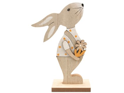 Zajíc dřevěný na postavení  16 cm