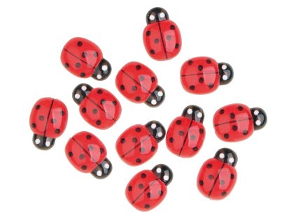 Berušky samolepicí 2 cm,  12 ks v sáčku
