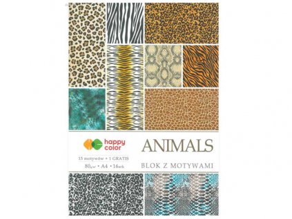 blok papiry dekor animals