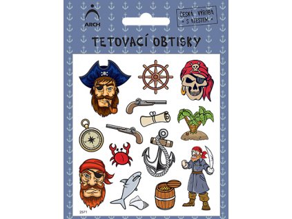 Dětské tetovací obtisky - piráti 01