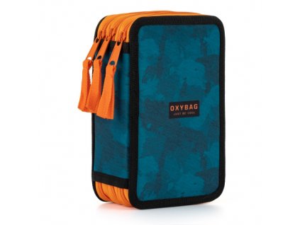 Pouzdro školní 3 patrové prázdné OXY Style Camo blue