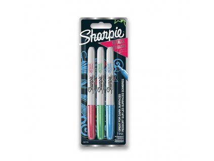 112825 permanentni popisovac sharpie metallic colours 3ks bl