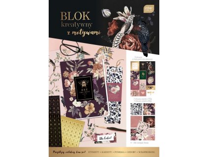 Blok papírů A4 s nálepkami Art Deco 170g