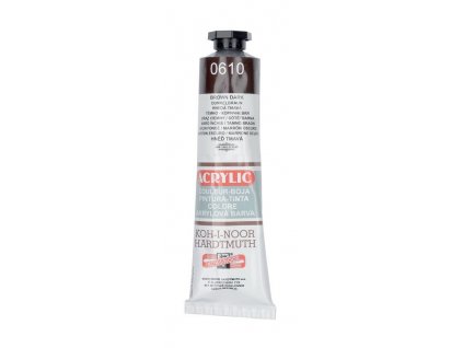 Barva acrylová KOH-I-NOOR 40 ml tm. hnědá 0610