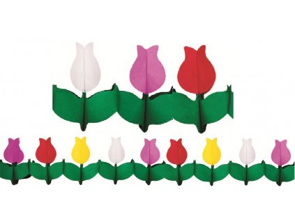 Girlanda 400x21 cm - tulipány