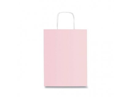 Taška dárková papírová 22 x 27 x 10cm růžová pastel