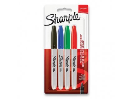 Perm.popisovač SHARPIE Fine 4ks základní barvy,BL