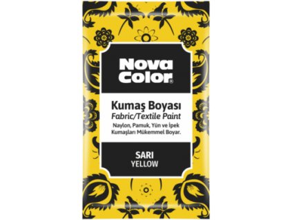 Barva na textil prášková žlutá 12g NC-900