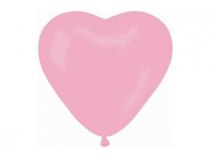 Nafukovací balónky, růžové ve tvaru srdce 50 ks
