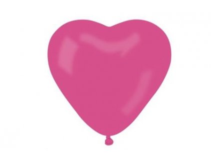 Nafukovací balónky, tmavě růžové ve tvaru srdce 50 ks