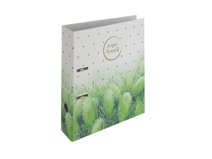 Pořadač A4 pákový lamino 7cm Romantic kaktus