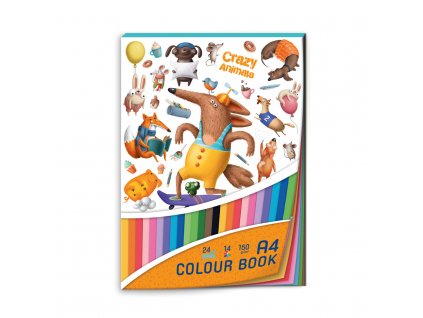 Blok barevných papírů A4 Crazy Animals