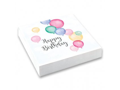 Papírové ubrousky Happy Birthday (20 ks)