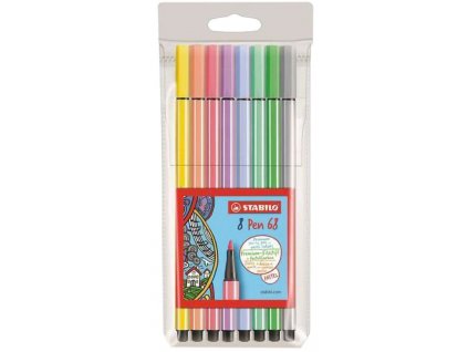 STABILO Pen 68 pastel, 8ks, wallet