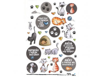 Samolepky A5 - Kočka č.2