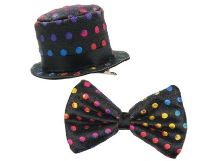 Klobouček na klipu 9 cm s motýlkem