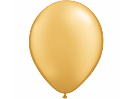 Balónek nafukovací 28cm, metallic gold 25ks