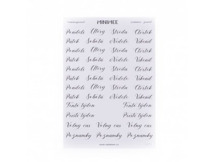 157576 papirove samolepky v arsiku a5 dny v tydnu ceske