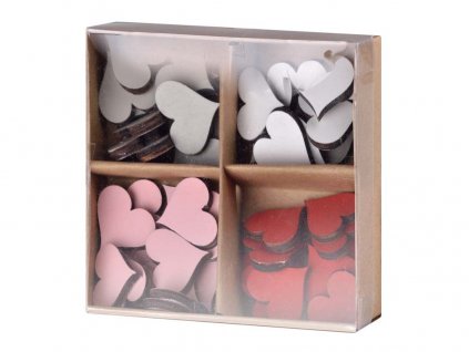dekorace srdce v krabicce