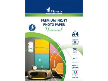Fotografický papír "Universal", do inkoustové tiskárny, matný, A4, 90g, VICTORIA
