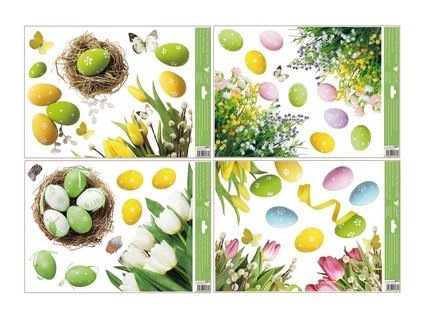 Okenní fólie rohová s vajíčky 42x30 cm