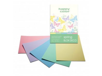 Blok dekoracyjny Deco Spring A5 170g 20 ark Happy Color [53501] 1200