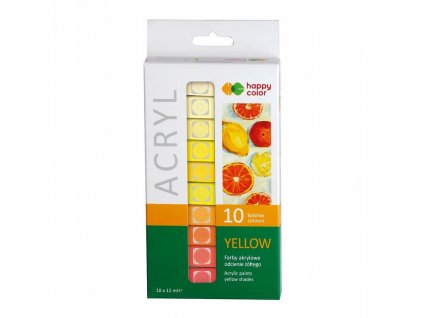 Farba akrylowa Happy Color kolor zolty 12 ml