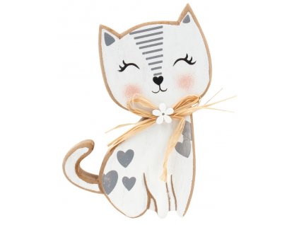 Kočka dřevěná na postavení 15 cm