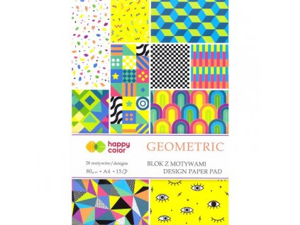 Papíry s motivem A4 15 listů 80g GEOMETRIC 28 moti